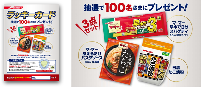 ラッキーカード　抽選で100名様にプレゼント！