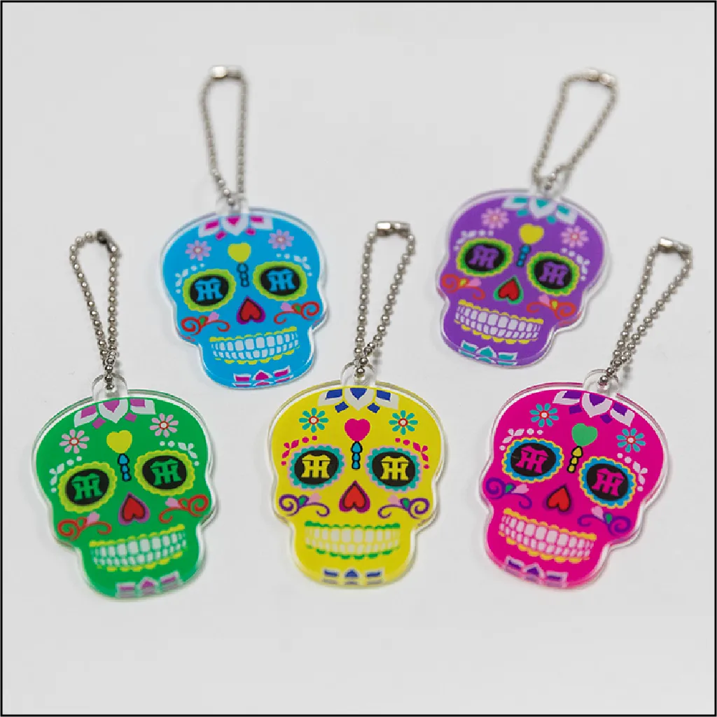 スカル アクリルキーホルダー 