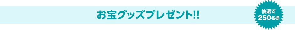 お宝グッズプレゼント